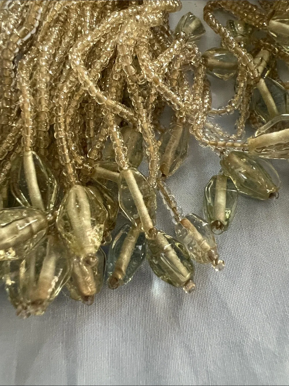 Beaded Gold Curtain Tiebacks - Luxe Decorative Drapery Tassels